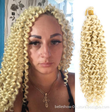 Hot sell 14inch wholesale curly crochet braid hair water wave freetress crochet braid hairir
